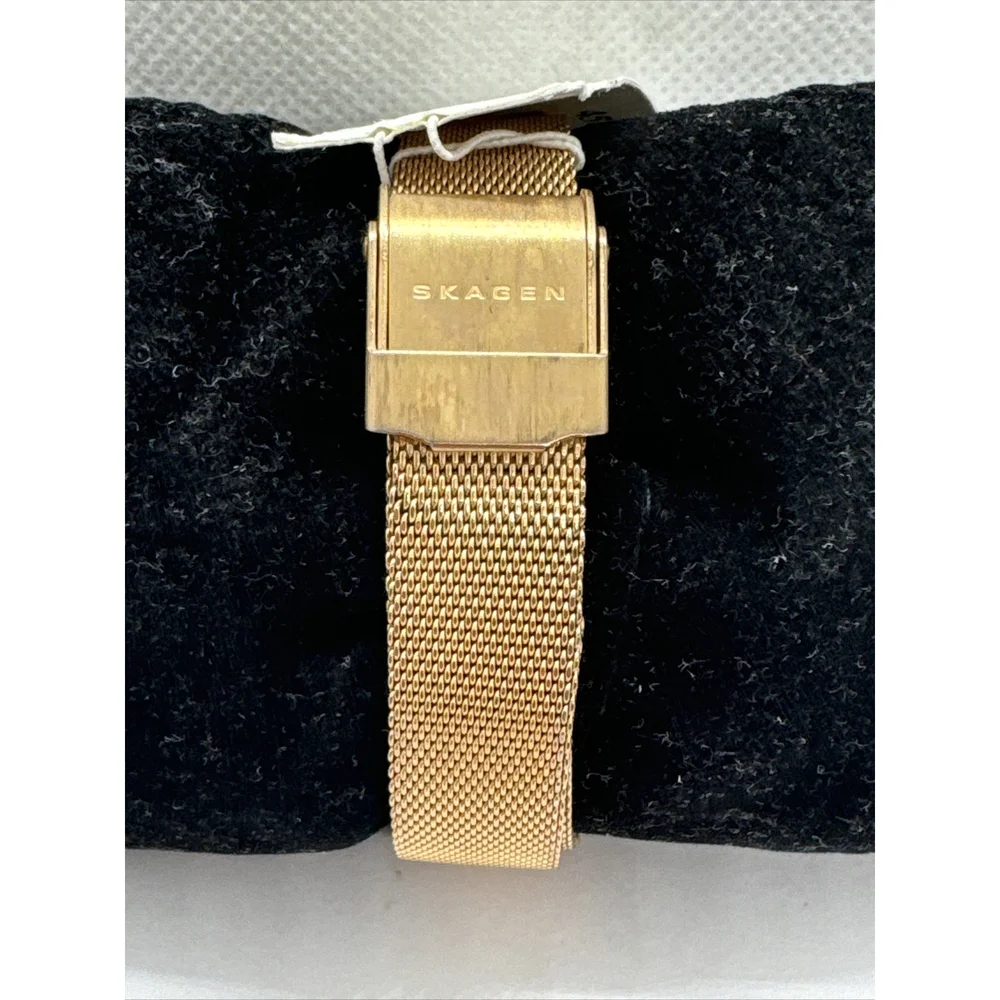 Skagen Leonora 456SRR1 Womens Rose Gold-Tone Steel Mesh Analog Dial Watch AEA155